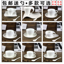 European-style ceramic cup Simple set Coffee cup saucer Household flower tea Black tea cup Tea restaurant milk tea coffee cup
