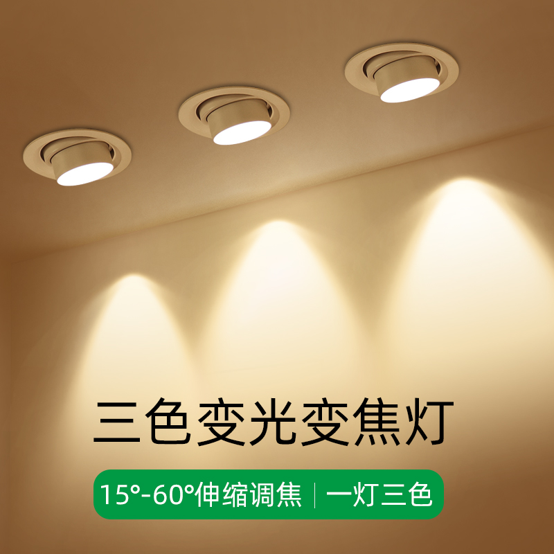 Zoom Spotlight LED ceiling light Embedded cob cylinder light focusing bullEye light Spotlight Living Room Aisle Hallway Home