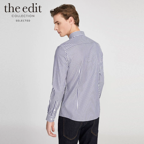 CD2.26 Выбранный Siler Pure Cotton Stripes Mustery Cassome Business Shirt Male S | 420105542