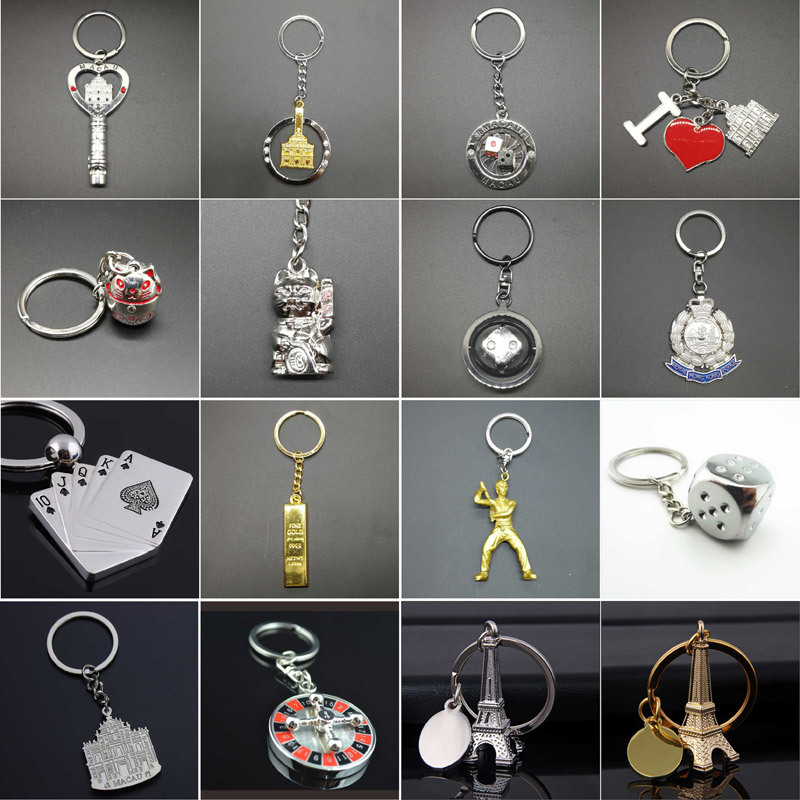 New Hot-Selling Macau St. Paul's Chapel Chips Parisian Venetian Dice Keychain Souvenirs