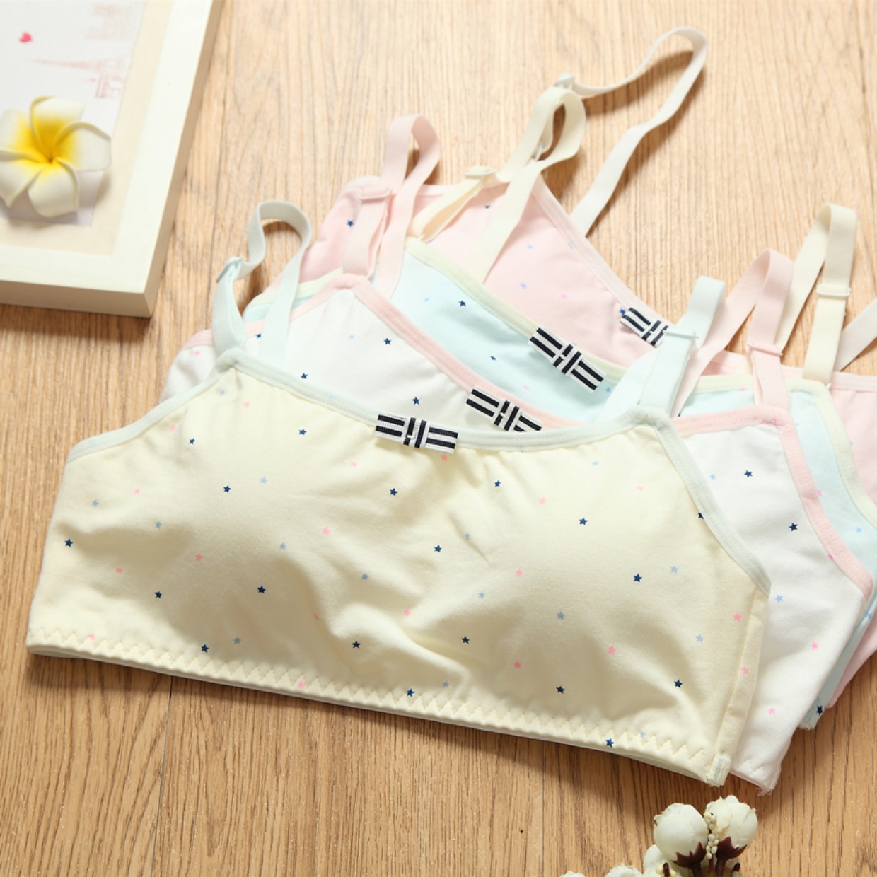 Cotton cô gái áo ngực phát triển thời kỳ học sinh trung học vest học sinh trung học nữ sinh trung học cơ sở 14-15-16 tuổi đồ lót dây