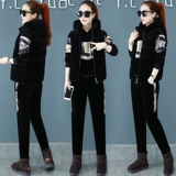 Зимний утепленный ретро пуховик, спортивный костюм для отдыха, толстовка, комплект, коллекция 2021, подходит для подростков, 3 предмета