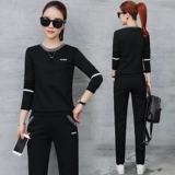 Спортивный костюм, осенняя тонкая толстовка для отдыха, комплект, осенний, 2018, городской стиль