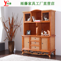 Real Rattan Hall Cabinet Rattan Versatile Cabinet Wine Cabinet Rack Vines Rack Rattan Wood Bou Rack Vines Living-room Cabinet