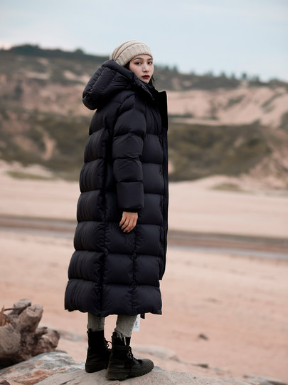 Feather 400g 2.0 second generation upgraded couple model 95 white goose down sweat long thickened cold-resistant down jacket for women