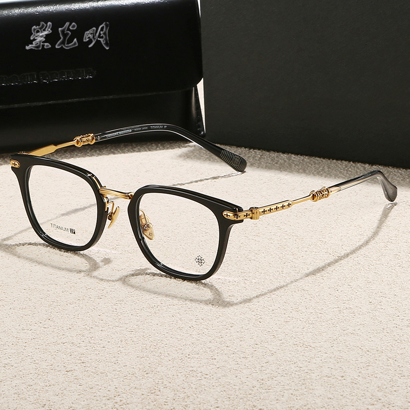 Cool and Trendy New 151 Large-Frame Glasses for Men, Suitable for Prescription Lenses, Retro Tortoiseshell Acetate Eyeglass Frames