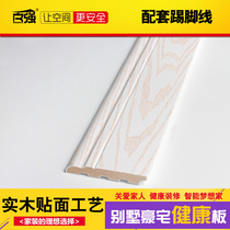 Top 100 solid wood lines wood grain card slot waistline White European wall panel closing edge waistline Wall skirt line frame line