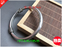 Antique text collection White copper silver plated antique silver bracelet Foot silver hand decoration Imitation Qing Dynasty open interface bracelet Dragon single