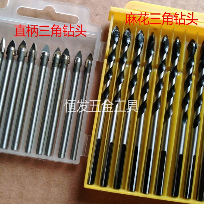 Twist triangle drill bit glass tip drill marble ceramic cement board granite vitrified brick drill