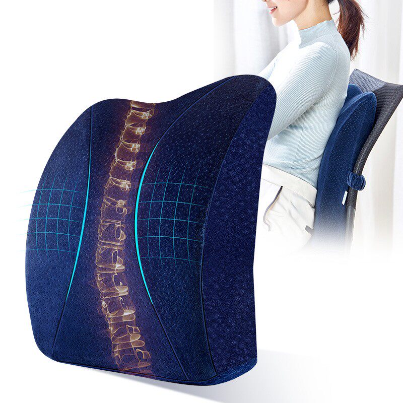 Green Source Memory cotton back cushion office waist close to car waist cushion Waist Cushion Chair Backrest Cushion lumbar support Pillow Dual-use