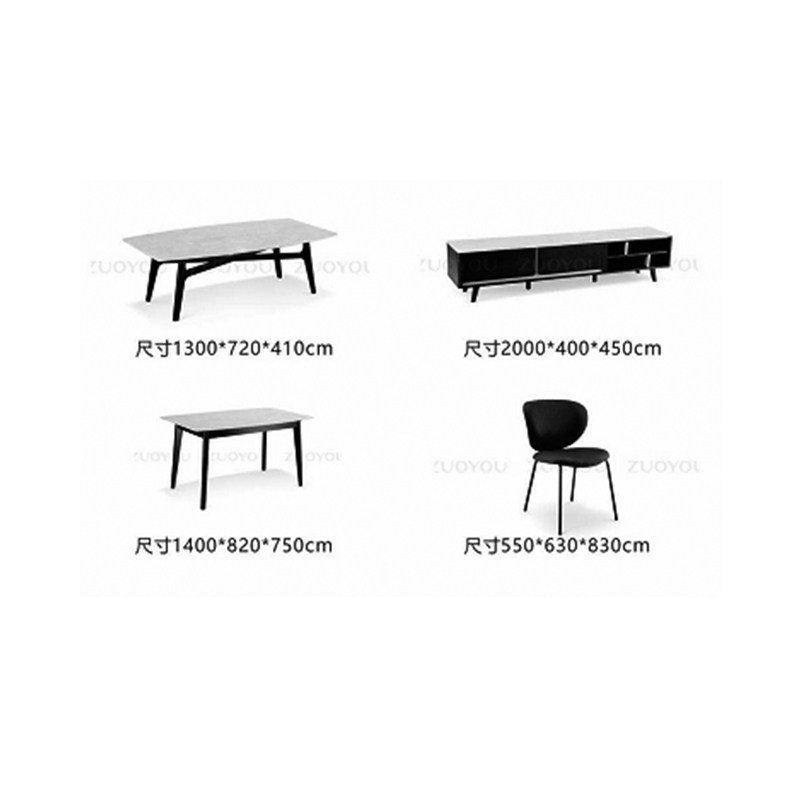 Left right assorted tea table TV cabinet table dining chair * 4 Red Star Micheelong official flagship store