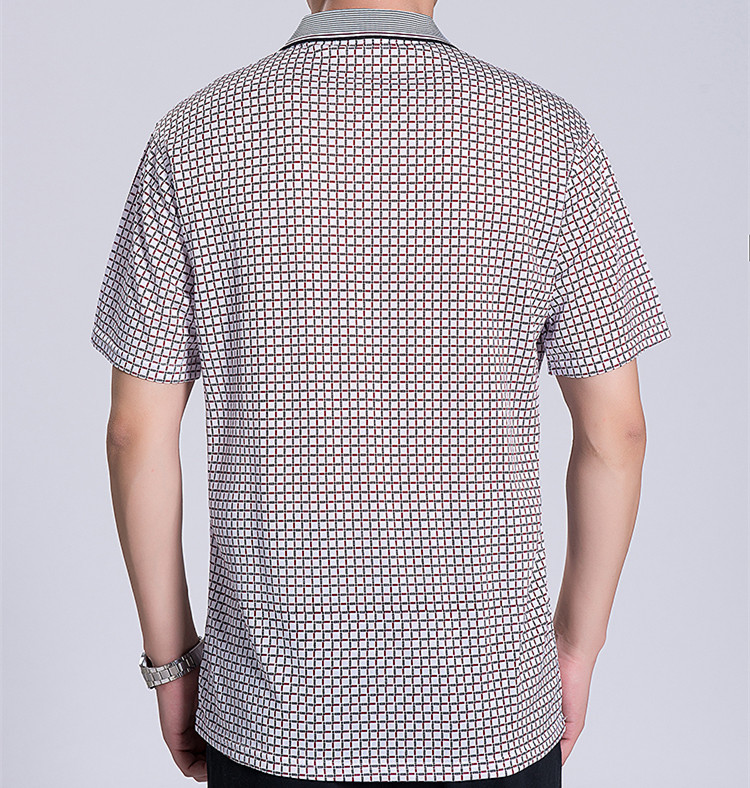 Bố mùa hè 40-50 tuổi trung niên áo polo nam tay áo nửa mùa hè cỡ lớn áo thun nam trung niên áo thun nam big size