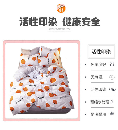 Simple dày giường bông Bốn 1.8m khăn trải giường cotton ba mảnh chăn đôi chải cartoon - Bộ đồ giường bốn mảnh giá chăn ga gối đệm