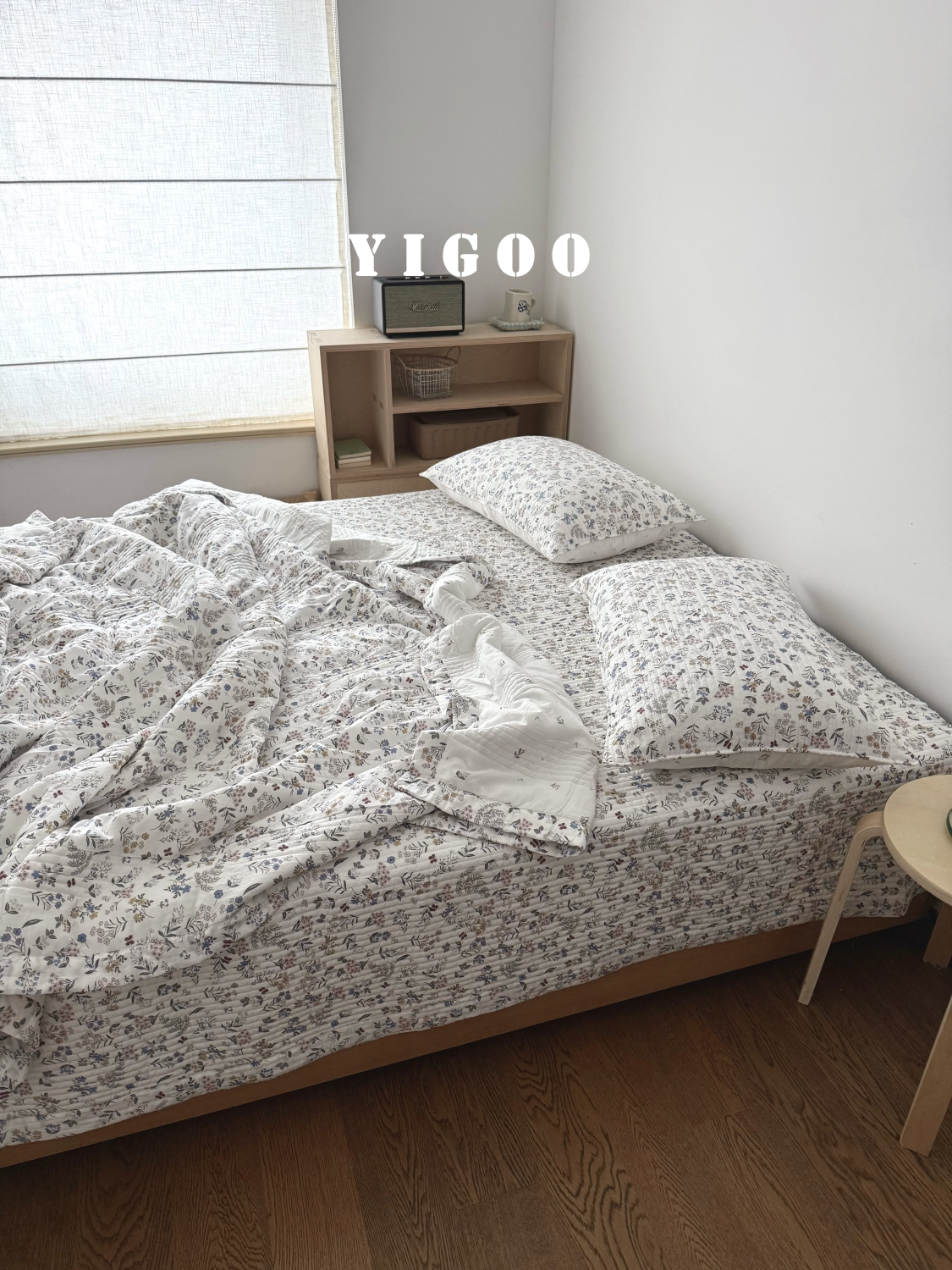 Летний корейский охлаждающий модал двусторонний с мелким цветочным принтом стеганое покрывало летнее одеяло комплект из 3-4 предметов с ватной простыней