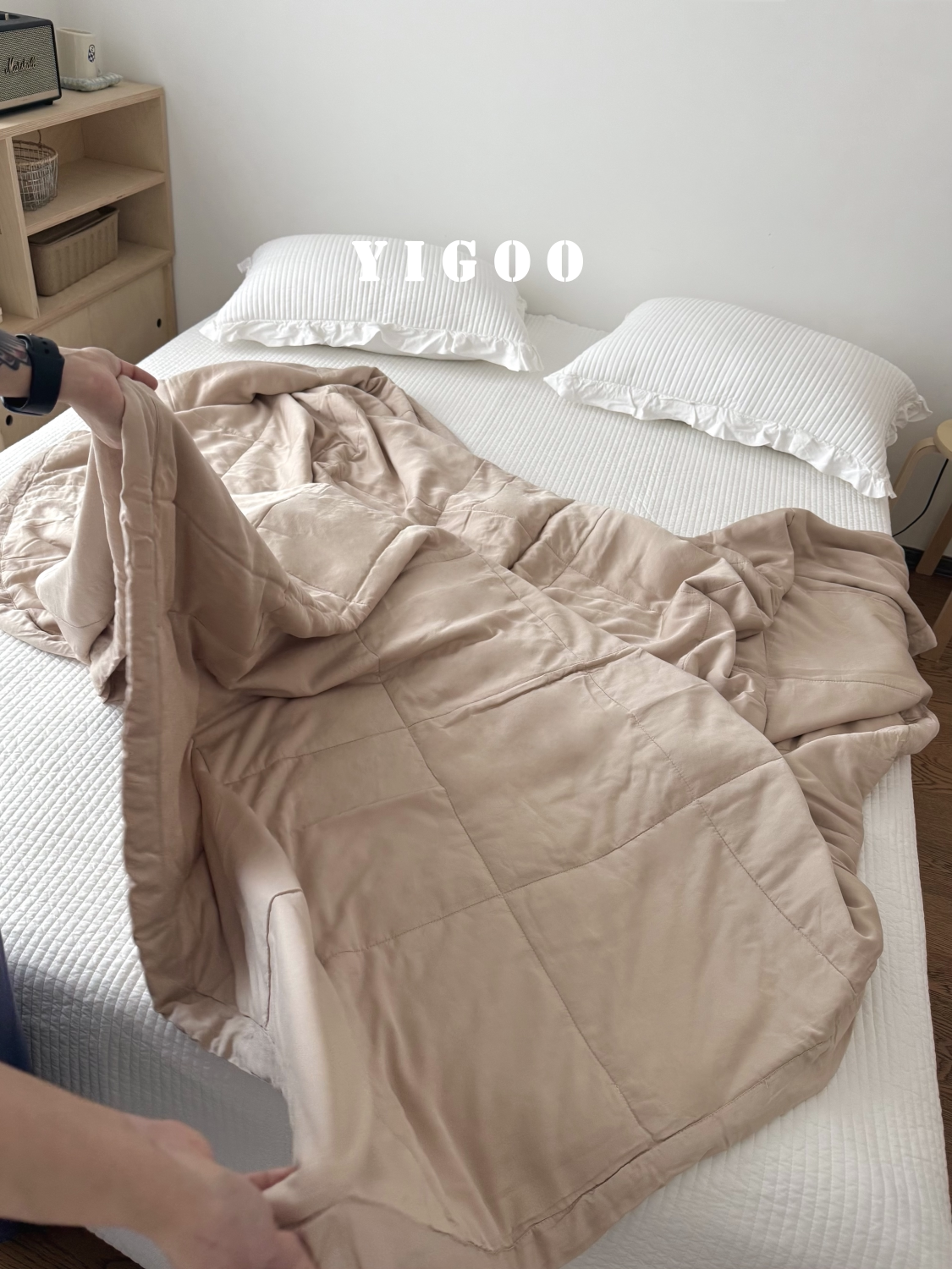 Корейское простое ультрамягкое двустороннее стираемое летнее одеяло из тенселя лиоцелл с охлаждающим эффектом