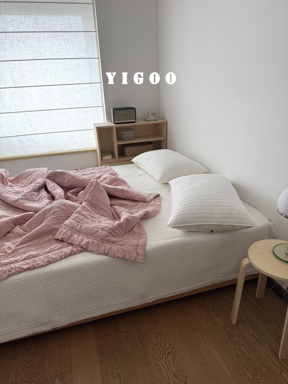 Корейское складчатое кружевное ретро цветное тканое хлопковое клетчатое модальное хлопковое четырехсезонное кондиционерное цельное одеяло мягкое после стирки