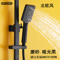Duvid black handheld shower head home flush handheld shower nozzle booster shower sprinkle with shower head single head