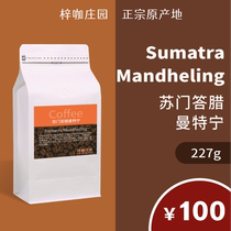  Zi Coffee Manor Indonesia Sumatra Golden Mantenin coffee beans 19 mesh freshly baked 227 grams of beans punch crown