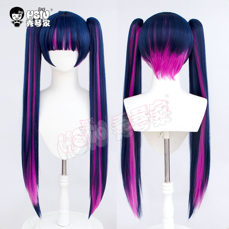 Xiucinjia Cosplay Wig Stocking Garter Stockings Angel Bunny Girl Realistic Scalp Double Ponytails