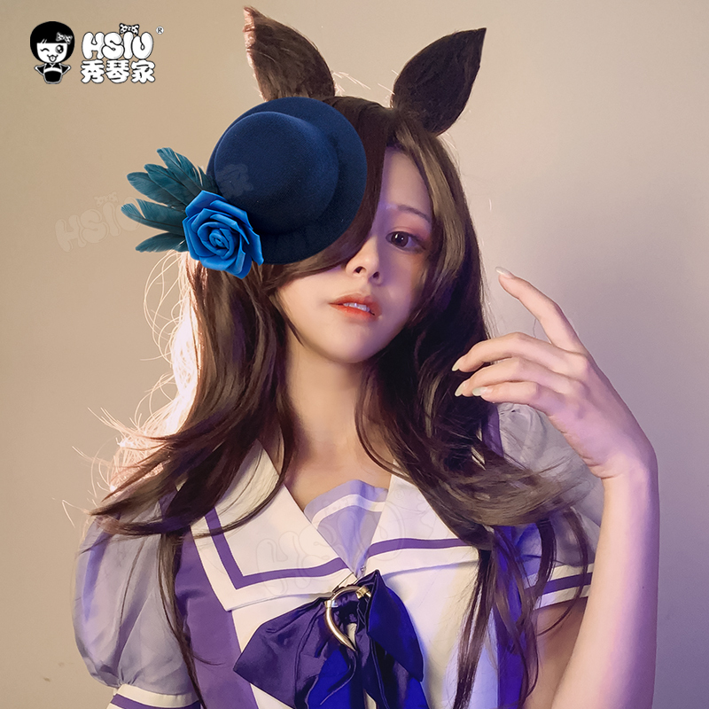 Xiuqinjia Jockey Girl Pretty Derby Mibushi Cosplay Wig Horse Ears Animal Ears Hat Hair Accessories Tail Xiuqinjia Jockey Girl Pretty Derby Mibushi Cosplay Wig Horse Ears Animal Ears Hat Hair Accessories Tail