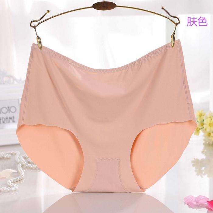 Mùa hè cộng với phân bón XL băng lụa chất béo MM200 kg eo cao không có dấu vết một mảnh quần cotton quan lot nu cho nguoi gia