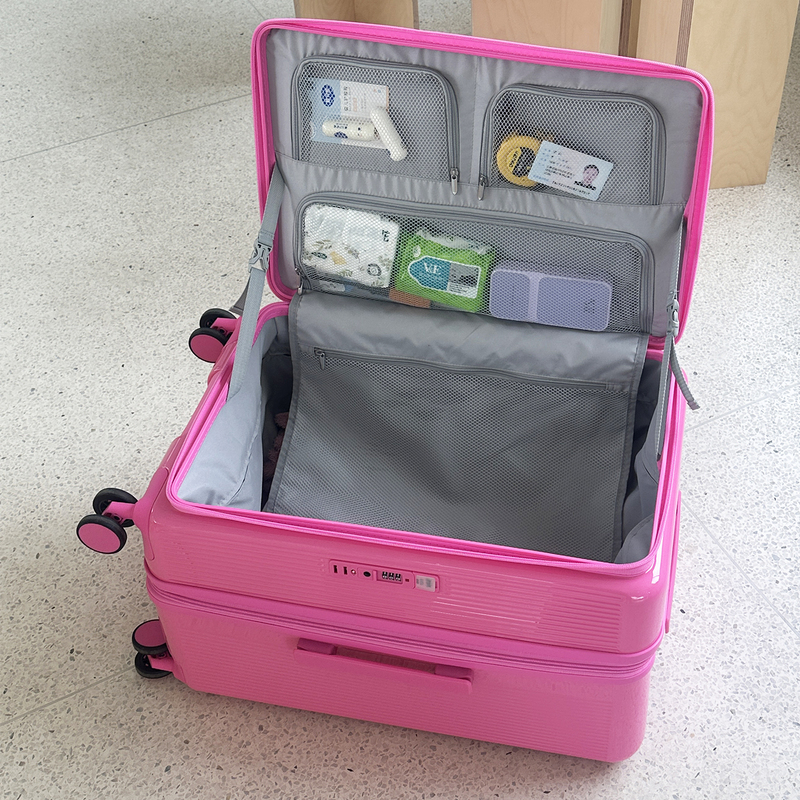 Large Capacity Suitcase with Side Opening, Double-Layer Explosion-Proof Zipper, Expandable Travel Suitcase for Women, Strawberry Bear Color Large Capacity Suitcase with Side Opening, Double-Layer Explosion-Proof Zipper, Expandable Travel Suitcase for Women, Strawberry Bear Color