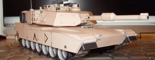 Mỹ vũ khí quân dụng mô hình giấy M1A2 Abrams xe tăng 3D DIY 1:43 để gửi hướng dẫn trên giấy mô hình giấy xe hơi