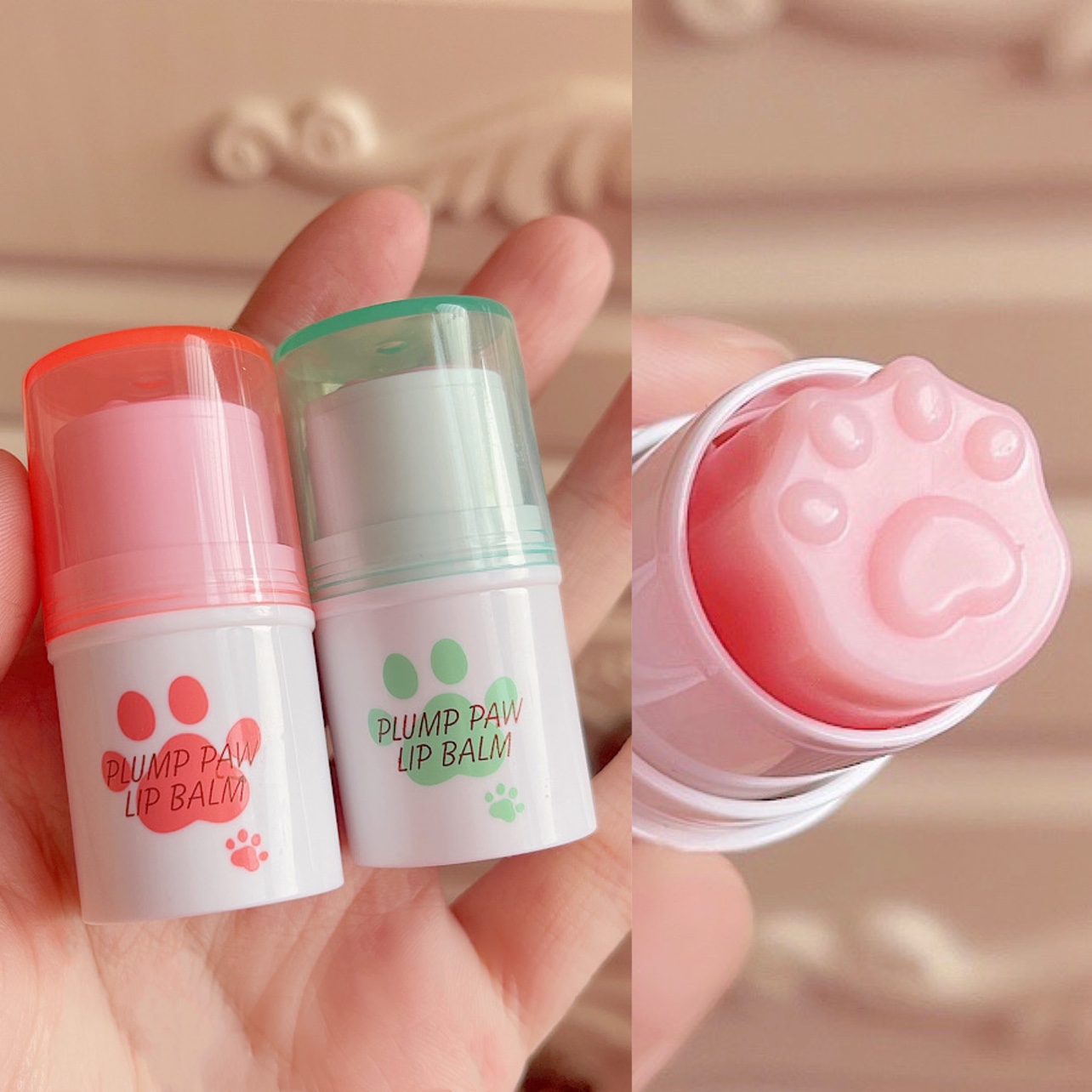 Super good smelling milk-flavored cat claw lip balm moisturizing vitamin E small fat claw lip balm milk tea flavor children available