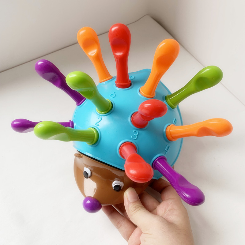 Baby fine hand-eye coordination dedicated to training puzzle toy Hedgehog Hedgehog Nails Children Early Education Spelling