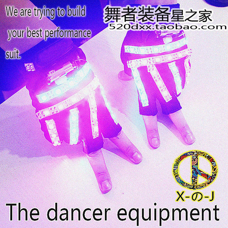DJS Custom Acting Out of Props Laser Burst laser Glove Luminous Gloves LED Male Singer glove