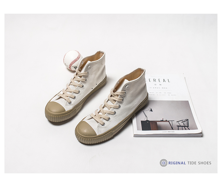 Yu Wenle với giày thủy thủ thương hiệu giày vải nam Giày thủy triều cao để giúp Yamamoto lưu thông giày mùa hè - Plimsolls giày the thao nam chính hãng