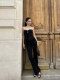 Rovente Talented Leg Beautician Black Pants for Women, Autumn Hot Girl Design, Lace Trim, Slimming Flared Trousers