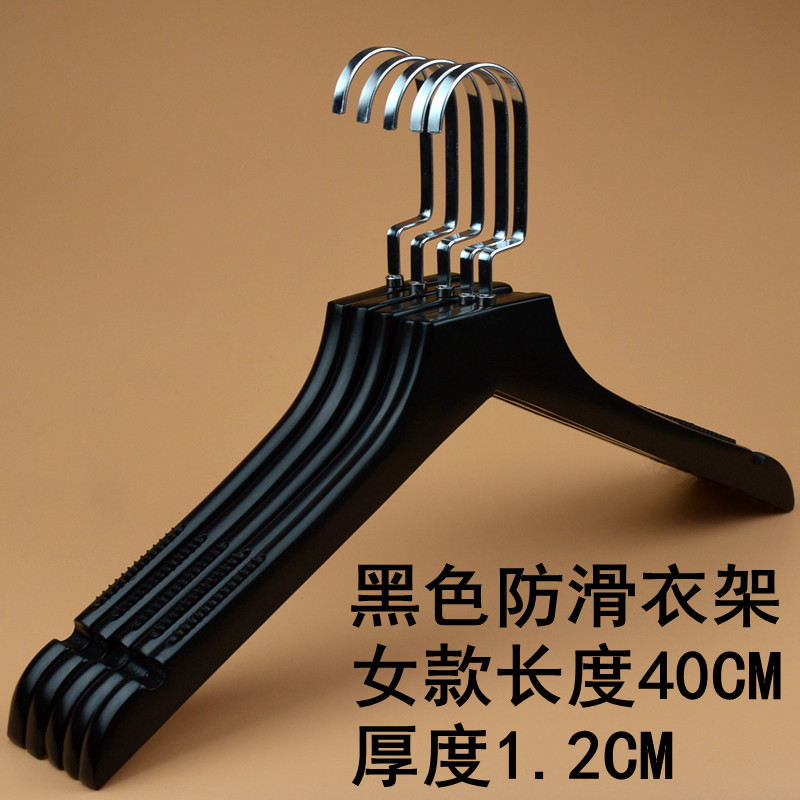 黑色实木衣架 服装店防滑晾衣架酒店木质衣挂 天然原木材质 包邮详情16