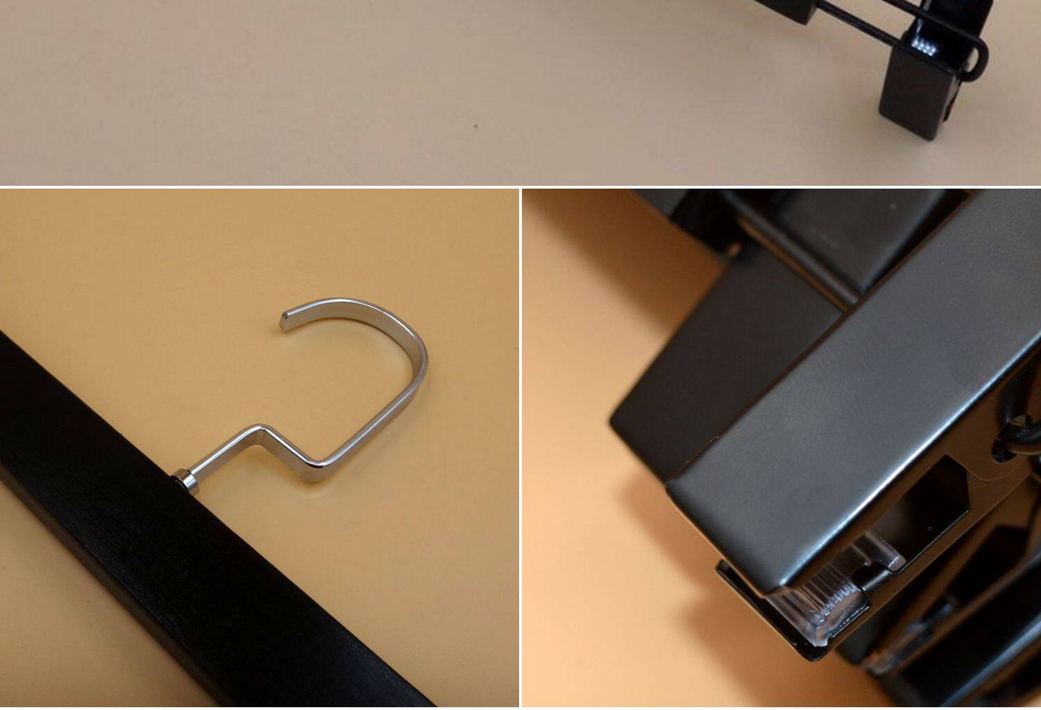 黑色实木衣架 服装店防滑晾衣架酒店木质衣挂 天然原木材质 包邮详情15