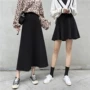 Mùa thu và mùa đông Hàn Quốc phiên bản của chic đầu mùa thu dưới thắt lưng cao thời trang retro knit Một từ váy trong siêu lửa nửa chiều dài váy nữ chan vay xep ly