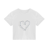 Бордовая короткая приталенная базовая приятная телу летняя футболка с коротким рукавом, в корейском стиле