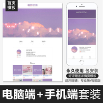 Girl wind Taobao shop decoration template ins Pink network red shop home page design permanent free package installation