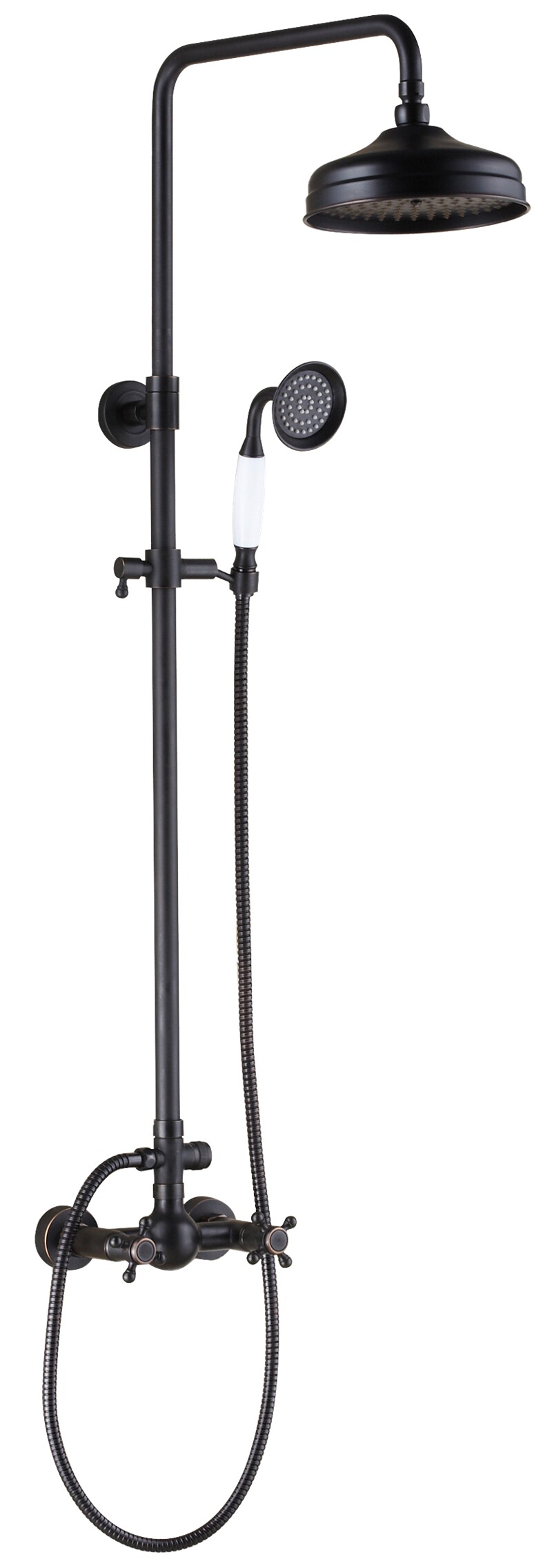 Full copper black ancient copper shower shower head suit double take shower bathtub tap D-B0047 epigraph