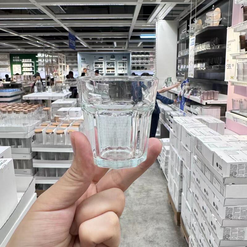 Ikea Bockel Espresso Cup Transparent Glass Cup Water Cup Coffee Milk Hotel Restaurant Tea Cup