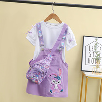 Girl Braces Skirt Suit Summer Money pro actress Stars Della Thin Short Sleeve T-shirt 50% Skirt Two Sets of Korean Tide 9