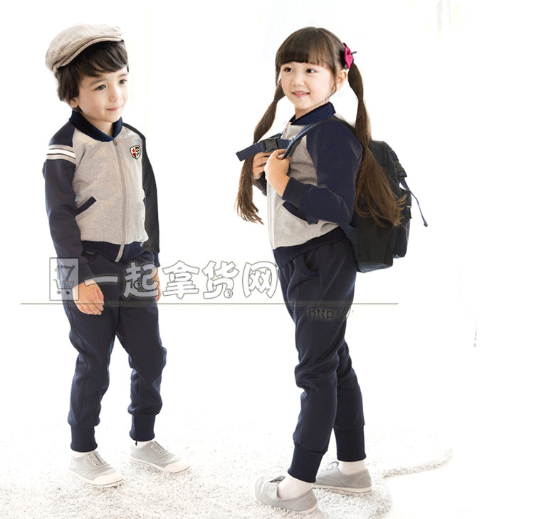 Quần áo sân vườn mẫu giáo mùa xuân và mùa thu quần áo mùa đông Anh gió trẻ em đồng phục mùa thu thiết lập trường thể thao trường tiểu học phục vụ lớp tùy chỉnh đồ bé gái