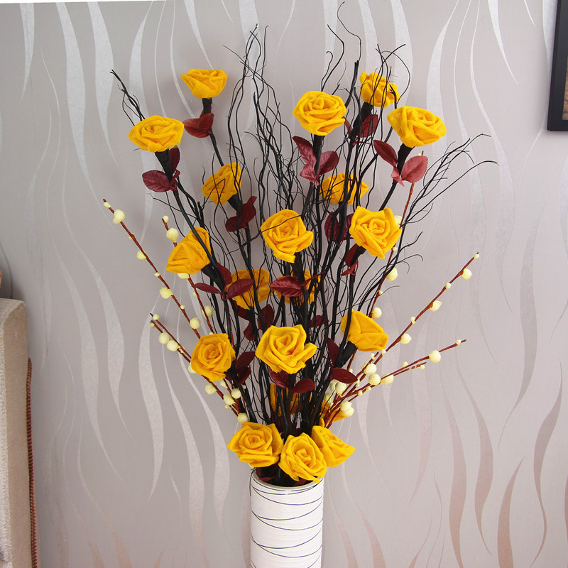 Veins Dried Flowers Simulation Fake Living Veins Dried Flowers Simulation Fake Living Room Floor Large Decorative Flower Entrance Dry Branch Arrangement Rose