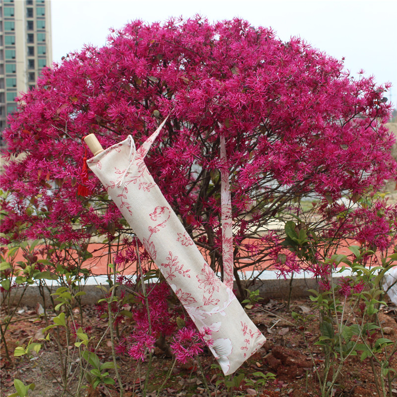 Blue and white cloth umbrella bag umbrella set oil paper umbrella craft umbrella cloth bag cloth set storage bag long strip long barrel type calligraphy cloth bag
