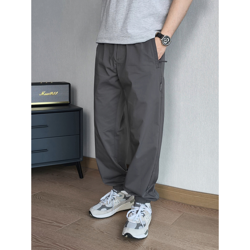 2026 Summer Thin Quick-Dry Cotton Casual Pants for Men with Zipper Pockets, Loose Fit Jogger Pants, Solid Color Versatile Cargo Pants 2026 Summer Thin Quick-Dry Cotton Casual Pants for Men with Zipper Pockets, Loose Fit Jogger Pants, Solid Color Versatile Cargo Pants