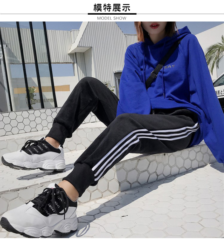 Quần nhung vàng cộng với quần nhung nữ giản dị 2018 thu đông Quần thể thao mới rộng dày dày cỡ lớn bảo vệ chân nhỏ Quần ngụy trang nữ mùa hè