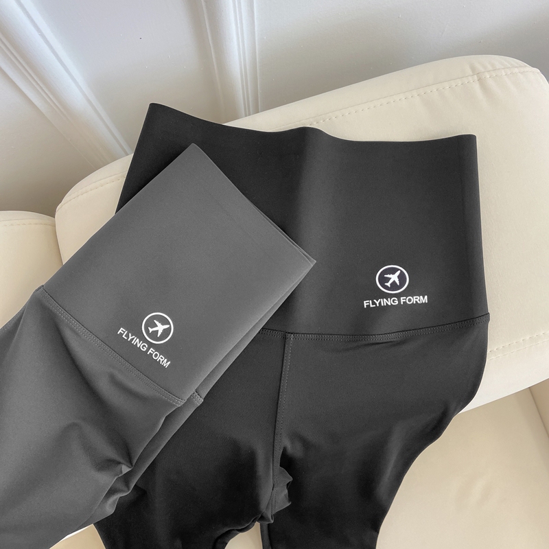 Shark Pants for Women, Suitable for Spring and Autumn, Thin High-Waisted Tummy Control, Butt-Lifting, Slimming Leg Elastic Leggings, Slimming Flight Yoga Pants