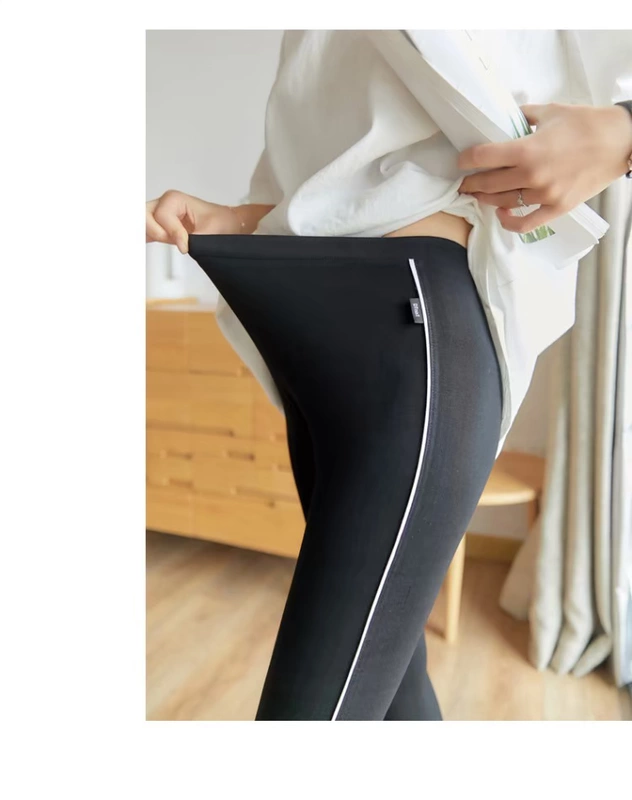 Quần legging modal nữ mặc mỏng phần hè bên eo cao đã mỏng co giãn bảy quần quần quần - Khởi động cắt