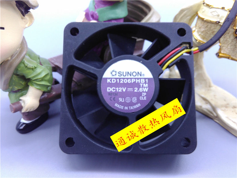 SUNON KD1206PHB1 12V 2 6W 6015 6cm 3 line server chassis silent fan