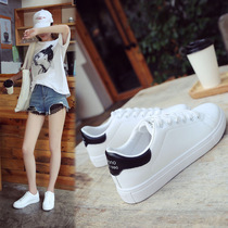 Little white shoes for women in summer 2021 new versatile Korean version of student lace-up breathable simple board shoes solid color casual single shoes