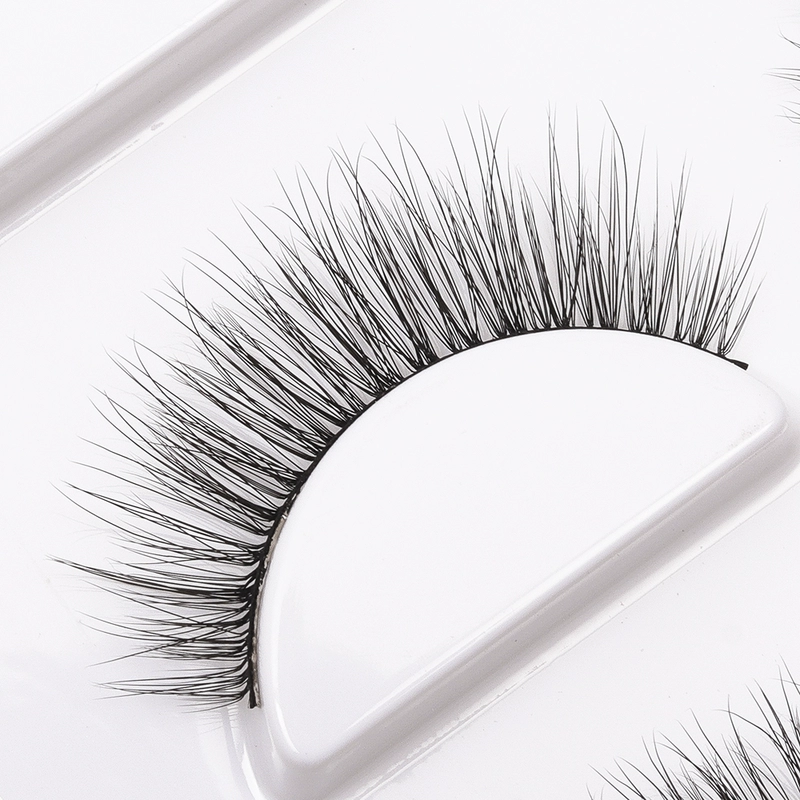 3D mới ba chiều lông mi giả nhiều lớp bông cuống lông mi ngắn tự nhiên trang điểm nude mô phỏng 3 cặp vận chuyển - Lông mi giả gel kích mí mắt